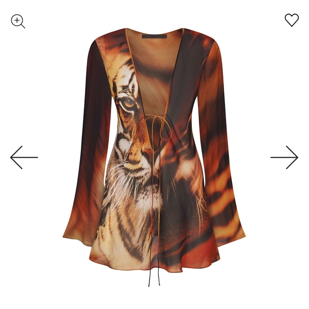 SKIMS X Cavalli Mini Dress size S Tiger Print
